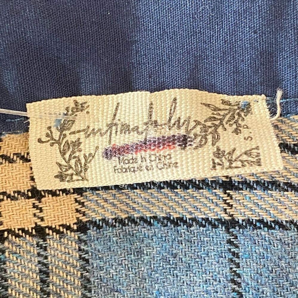 Free people Sunday morning sleep shirt sapphire blue plaid small new - Picture 5 of 12